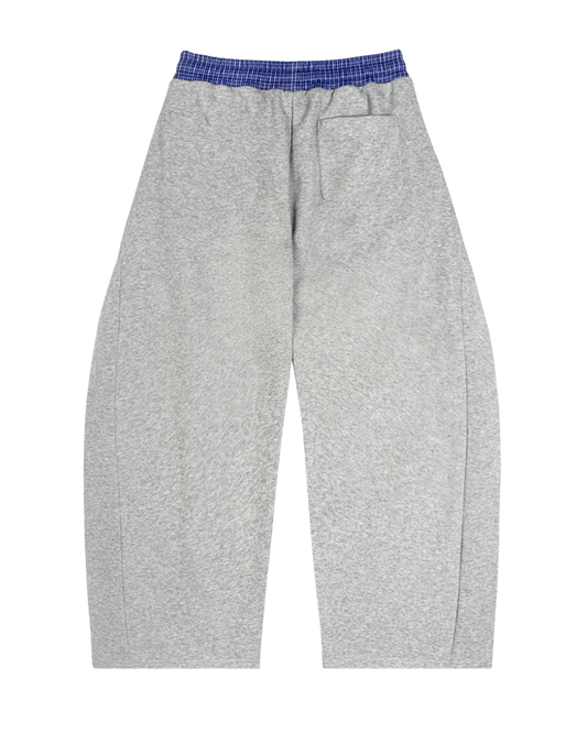 "PLAID" SWEATS (GRAY)