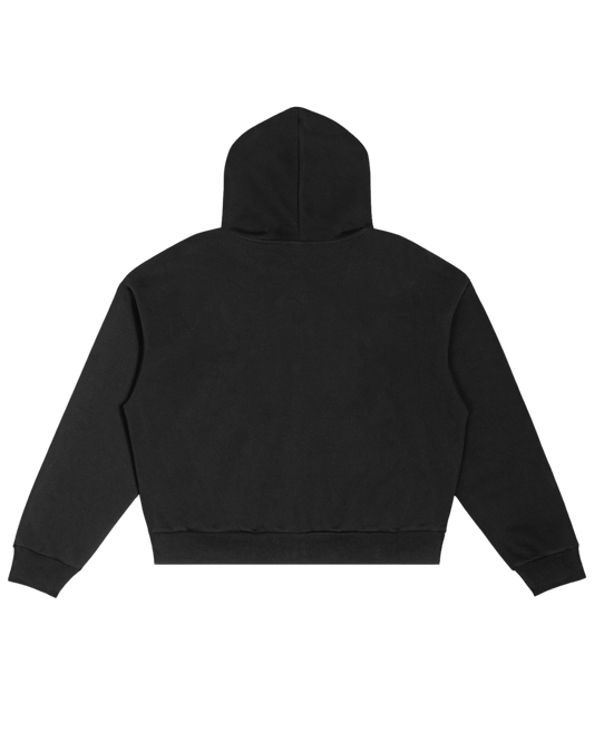 "PLAID" ZIP UP (BLACK)