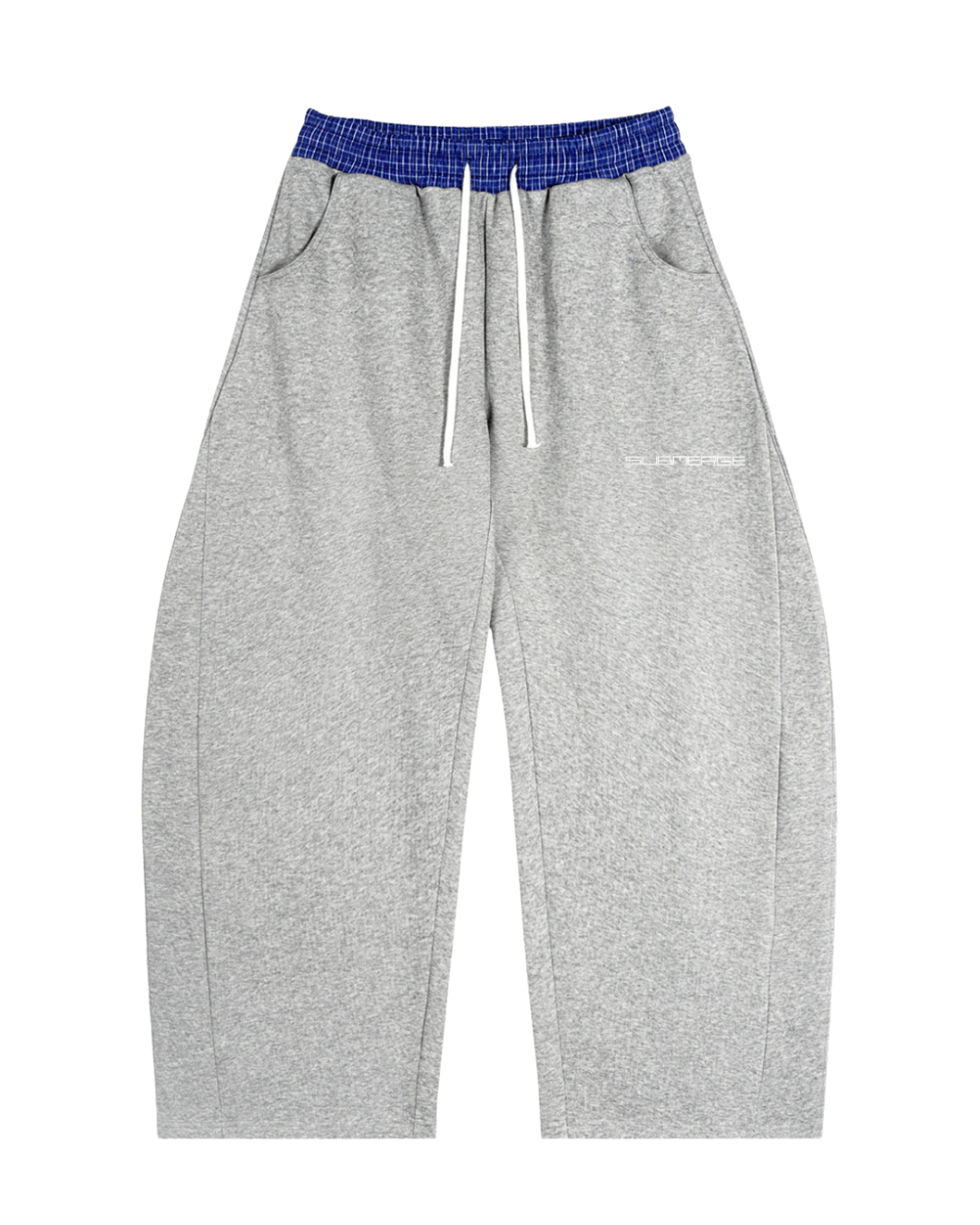 "PLAID" SWEATS (GRAY)