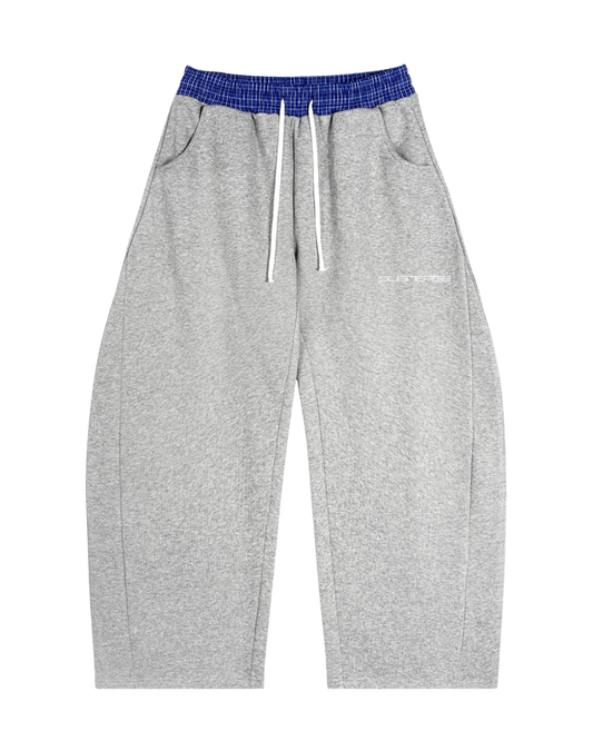 "PLAID" SWEATS (GRAY)
