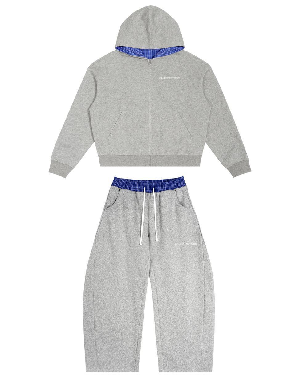 "PLAID" SET (GRAY)