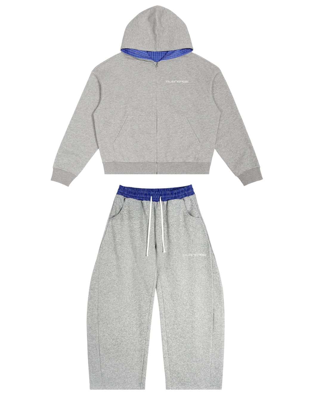 "PLAID" SET (GRAY)
